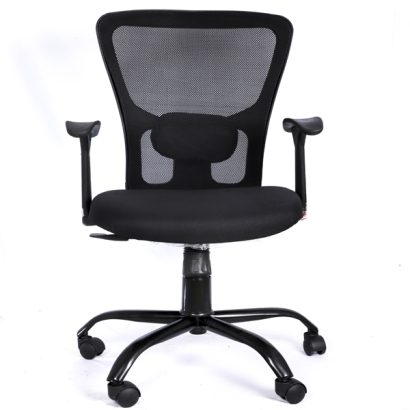 Modern mesh chair with breathable backrest and padded seat